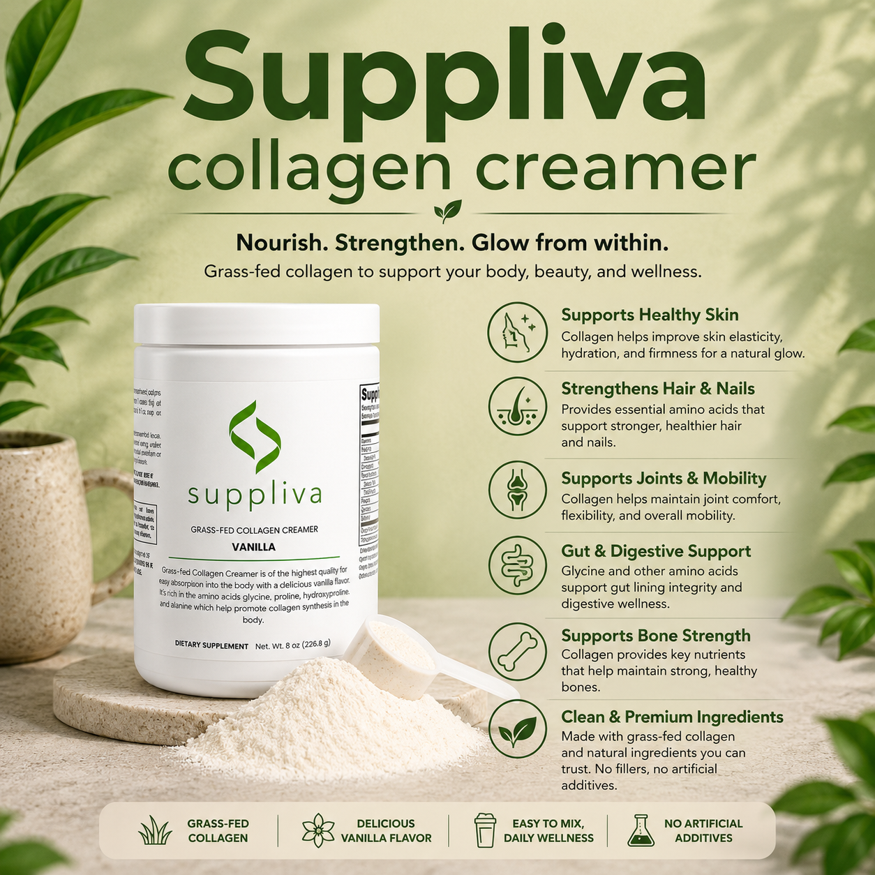Suppliva™ Collagen Creamer (Vanilla)